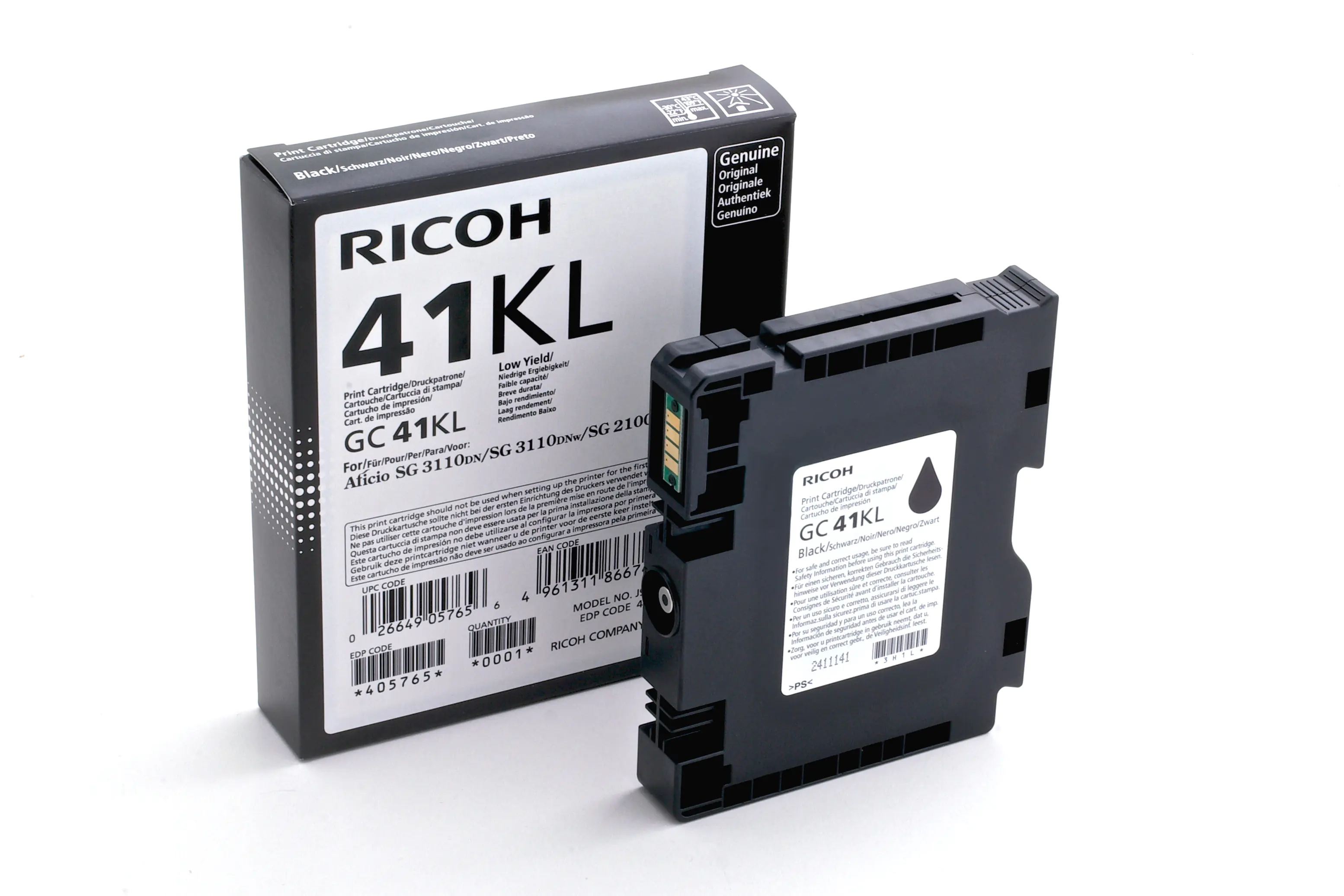 Ricoh GC 41KL - Low Yield - Schwarz - Original - Tintenpatrone - für Nashuatec SG 2100; NRG SG 2100; Rex Rotary SG 2100; Ricoh Aficio SG 7100, SG 31XX