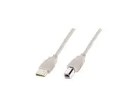 ASSMANN - USB-Kabel - USB (M) zu USB Typ B (M) - USB 2.0 - 5 m - geformt - beige