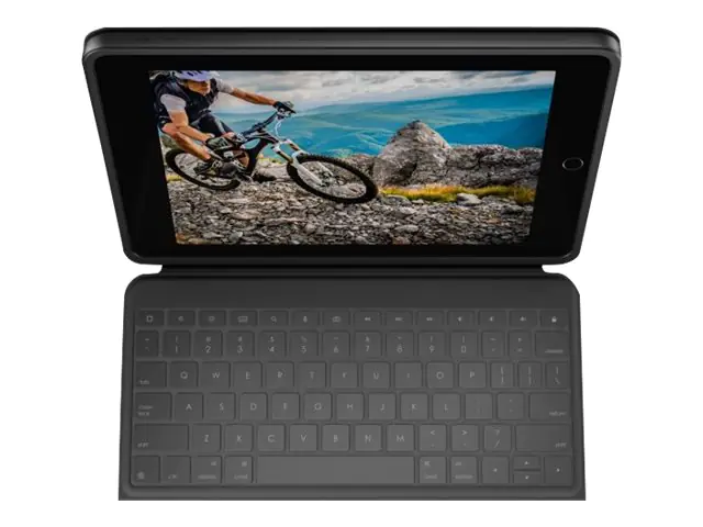 Logitech Rugged Folio - Tastatur und Foliohülle - Apple Smart connector - QWERTY - Italienisch - für Apple 10.2-inch iPad (7. Generation, 8. Generation, 9. Generation)
