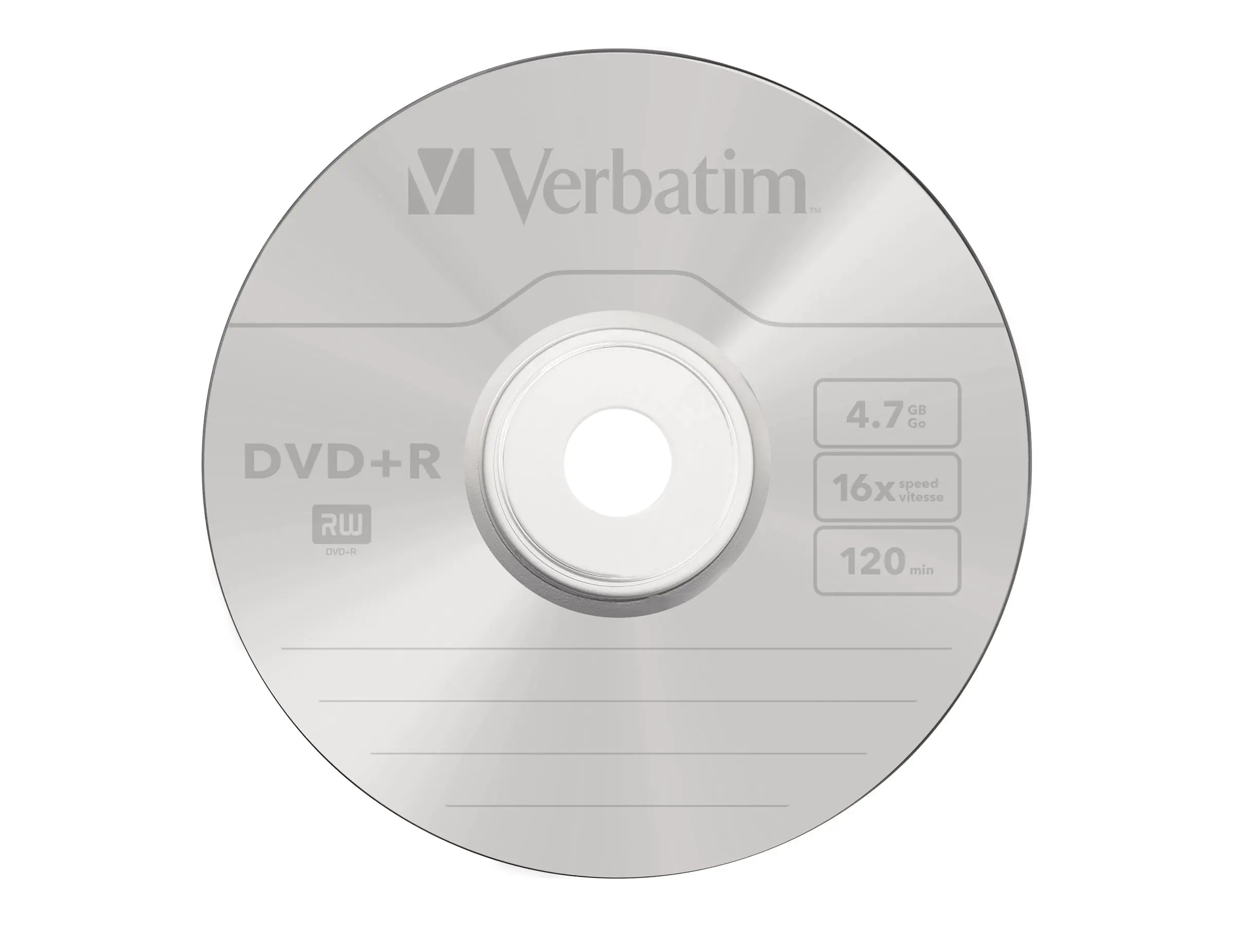 Verbatim - 50 x DVD+R - 4.7 GB 16x - mattsilber - Spindel