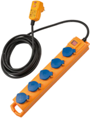 Brennenstuhl 1159900805 - 5 m - 5 AC-Ausgänge - Innenraum - IP54 - Gelb - 30 mA