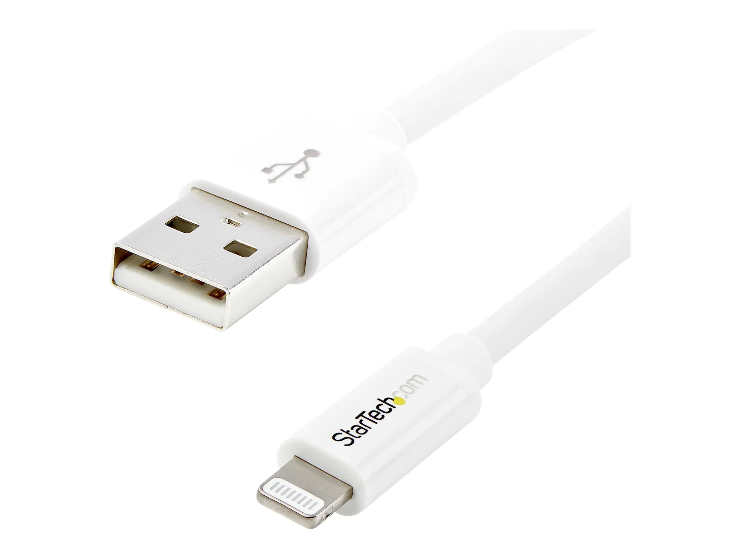 StarTech 2m Apple 8 Pin Lightning Connector auf USB Kabel - Weiß - USB Kabel für iPhone / iPod / iPad - Ladekabel / Datenkabel - Lightning-Kabel - Lightning männlich zu USB männlich - 2 m - Doppelisolierung - weiß - für P/N: KITBXAVHDPEU, KITBXAVHDPN