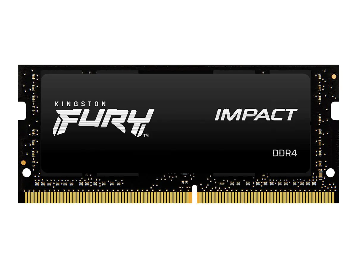 Kingston FURY Impact - DDR4 - Modul - 16 GB - SO DIMM 260-PIN - 2666 MHz / PC4-21300 - CL15 - 1.2 V - ungepuffert - non-ECC - Schwarz