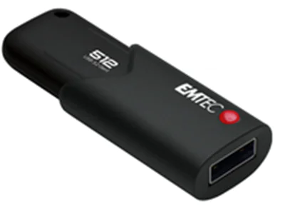 EMTEC USB-Stick ClickSecure B120 Black USB3.2 USB-A - Flash-Speicher - unsortiert ECMMD512GB123
