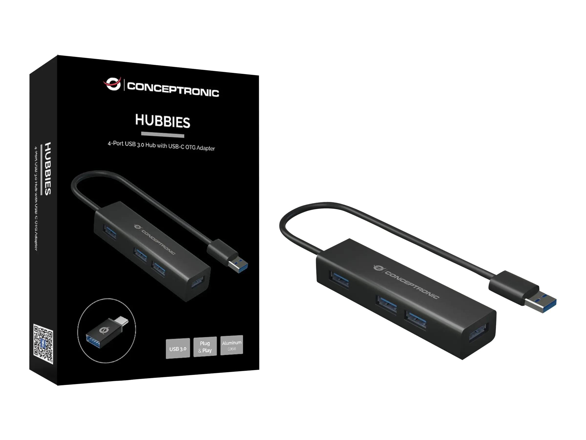 Conceptronic HUBBIES06B - Hub - 4 x SuperSpeed