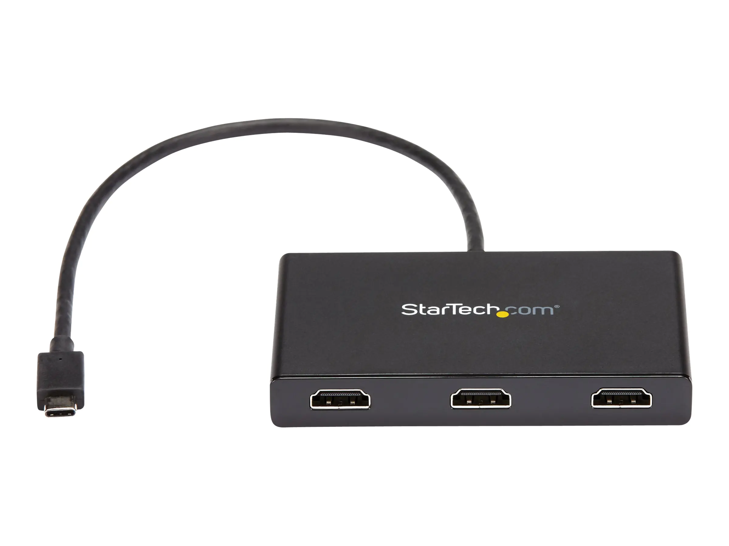 StarTech USB C auf HDMI Multimonitor Adapter - 3 Port MST Hub - USB-C Multi Monitor - Monitor Splitter - USB 3.1 Typ C - Externer Videoadapter - STDP4320 - USB-C - 3 x HDMI - Schwarz - für P/N: TB33A1C