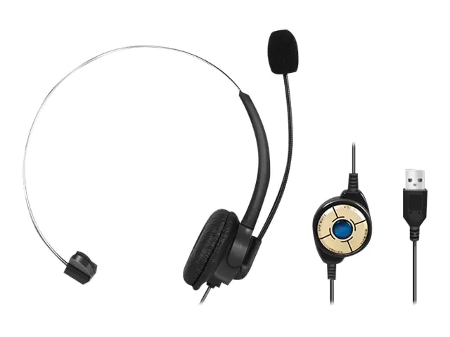 LogiLink HS0056 - Headset - On-Ear - kabelgebunden - USB-A - Schwarz