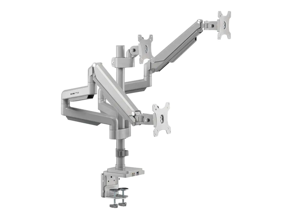 Eaton Tripp Lite Series Triple-Display Flex-Arm Desktop Clamp for 17" to 30" Flat-Screen Displays