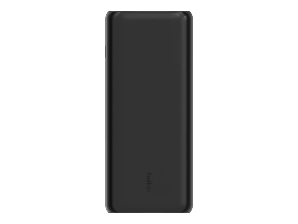 Belkin - Powerbank - 20000 mAh - 20 Watt - PD, Fast Charge - 3 Ausgabeanschlussstellen (24 pin USB-C, 2 x USB) - auf Kabel: USB-C - Schwarz Belkin - Powerbank - 20000 mAh - 20 Watt - PD, Fast Charge - 3 Ausgabeanschlussstellen (24 pin USB-C, 2 x USB) - auf Kabel: USB-C - Schwarz
