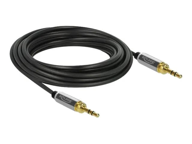 Delock - Audiokabel - mini-phone stereo 3.5 mm männlich zu mini-phone stereo 3.5 mm männlich - 5 m - Schwarz