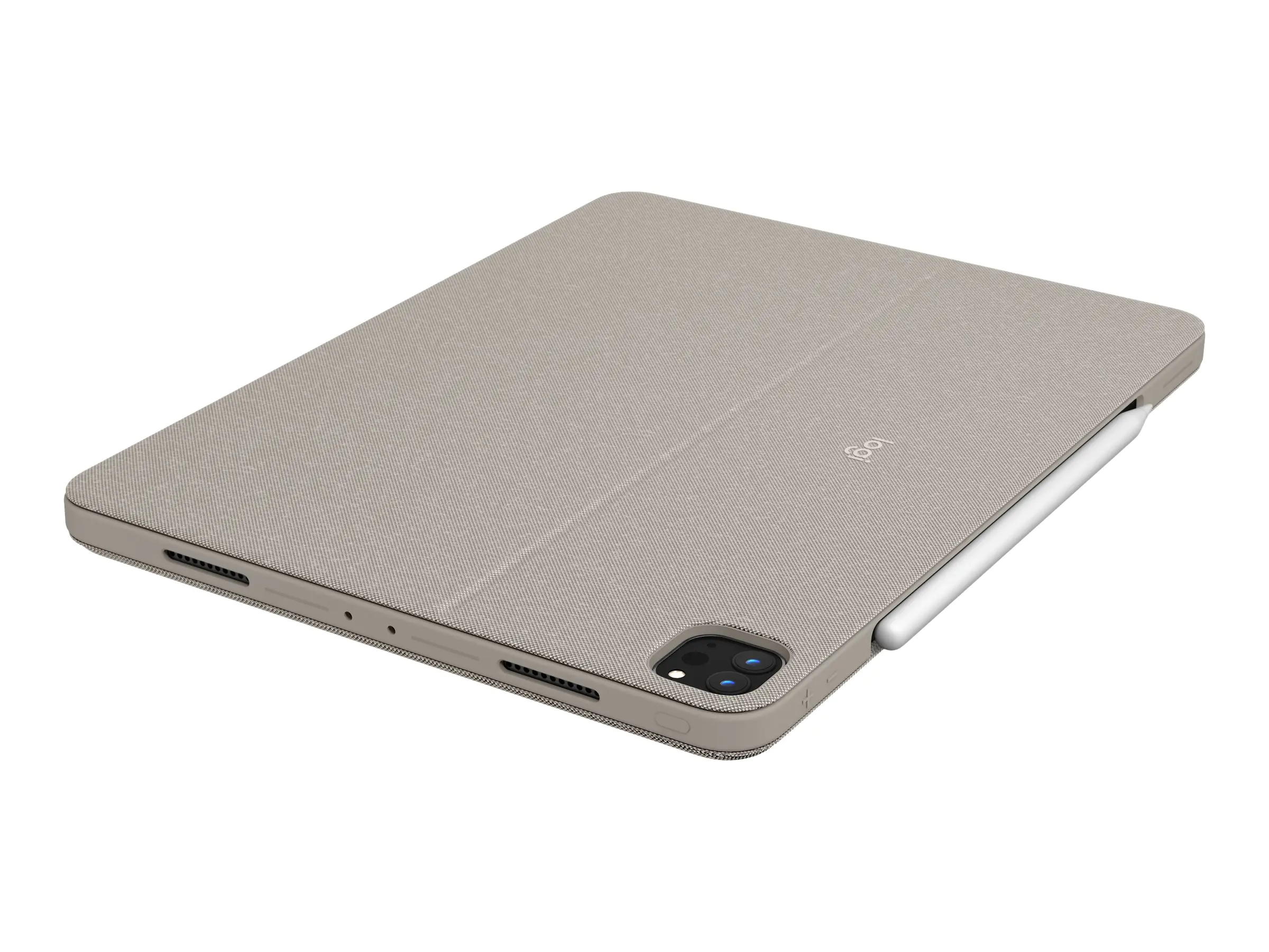 Logitech Combo Touch - Tastatur und Foliohülle - mit Trackpad - hintergrundbeleuchtet - Apple Smart connector - QWERTY - Italienisch - Sand - für Apple 12.9-inch iPad Pro (5. Generation) 920-010220