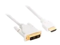 InLine - Adapterkabel - Single Link - HDMI männlich zu DVI-D männlich - 5 m - abgeschirmt - weiß