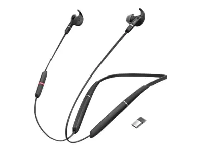 Jabra Evolve 65e MS - Ohrhörer mit Mikrofon - im Ohr - hinter dem Nacken angebracht - Bluetooth - kabellos - USB - Geräuschisolierung