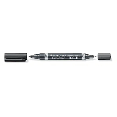 STAEDTLER Lumocolor Duo, Schwarz, Feine/ runde Spitze, Schwarz, 1,5 mm, Universal, Deutschland 348-9