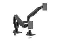 equip - Befestigungskit (Gelenkarm) - für 2 LCD-Displays/ Curved LCD-Displays - schwerlast - Kunststoff, stainless steel, Aluminium - Schwarz - Bildschirmgröße: 43.2-88.9 cm (17"-35") - Tischmontage
