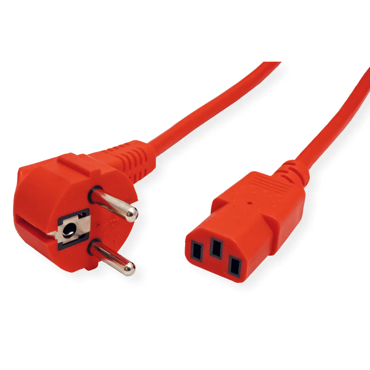 ROLINE Netzkabel IEC320 u C13 rot - Strom /Netzteil - Kabel - Strom/Netzteil