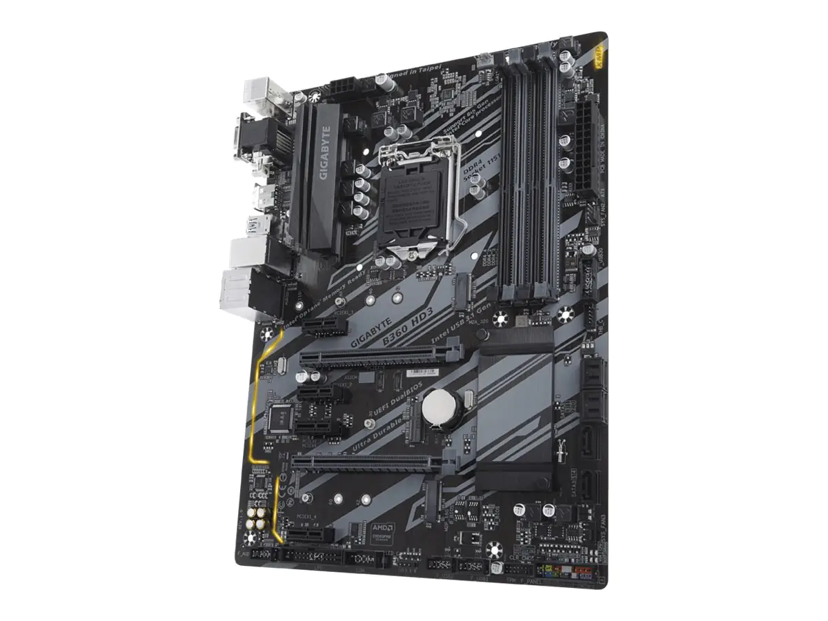 GigaByte B360 HD3 - Intel - LGA 1151 (Buchse H4) - Intel® Core™ i3 - Intel Core i5 - Intel Core i7 - Intel® Pentium® - LGA 1151 (Buchse H4) - DDR4-SDRAM - DIMM