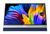 ASUS ZenScreen OLED MQ13AH - OLED-Monitor - 33 cm (13") (13.3" sichtbar) - tragbar - 1920 x 1080 Full HD (1080p) @ 60 Hz - 400 cd/m² - 100000:1 - HDR10 - 1 ms - Mini HDMI, 2xUSB-C - Grau