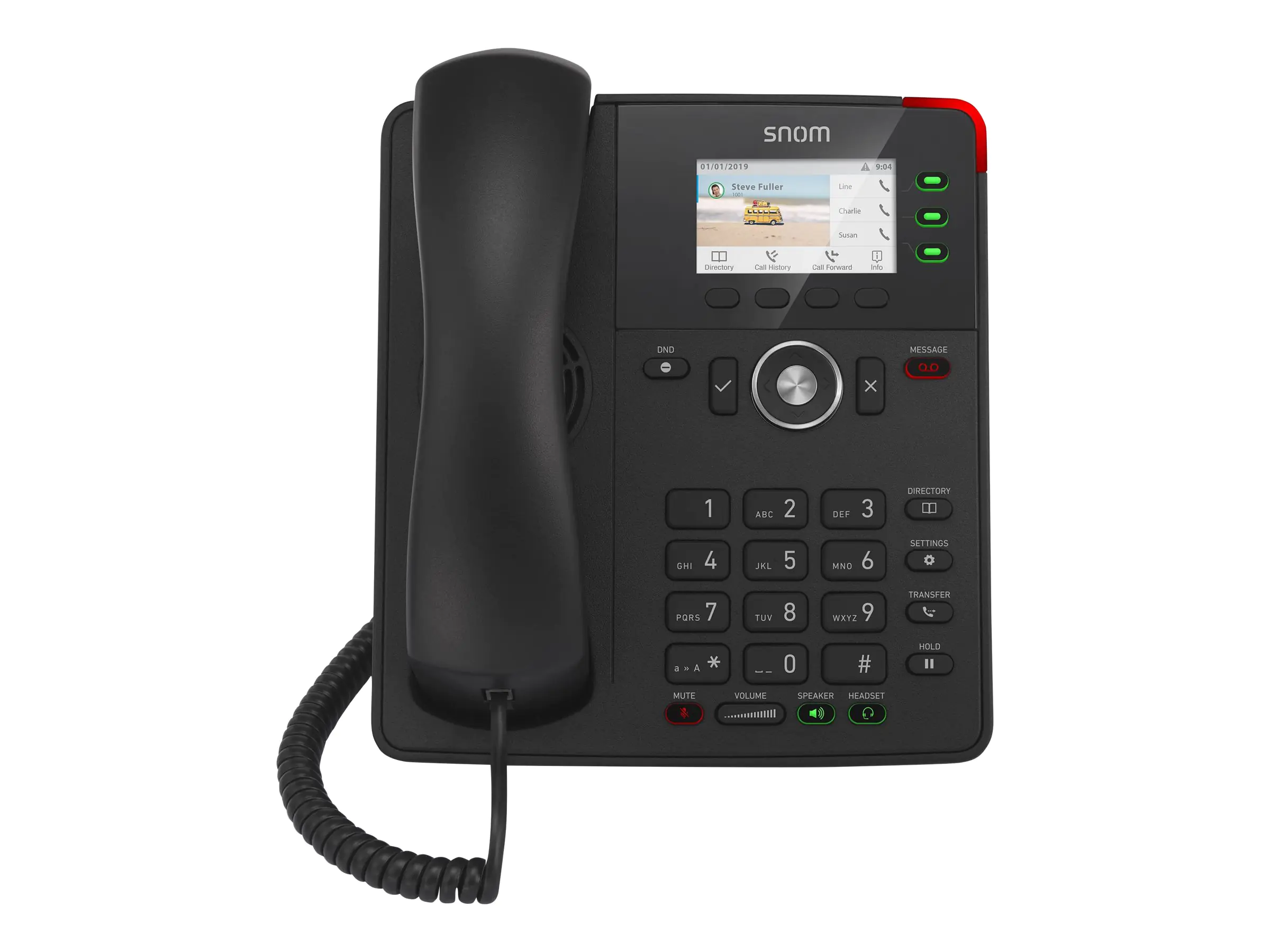 snom D717 - VoIP-Telefon - dreiweg Anruffunktion - SIP, RTCP, SRTP - Schwarz snom D717 - VoIP-Telefon - dreiweg Anruffunktion - SIP, RTCP, SRTP - Schwarz