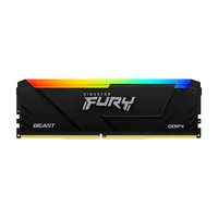Kingston FURY Beast RGB - DDR4 - Modul - 16 GB - DIMM 288-PIN - 1600 MHz / PC4-25600 - CL16 - 1.35 V - ungepuffert - non-ECC - Schwarz Kingston FURY Beast RGB - DDR4 - Modul - 16 GB - DIMM 288-PIN - 1600 MHz / PC4-25600 - CL16 - 1.35 V - ungepuffert - non-ECC - Schwarz