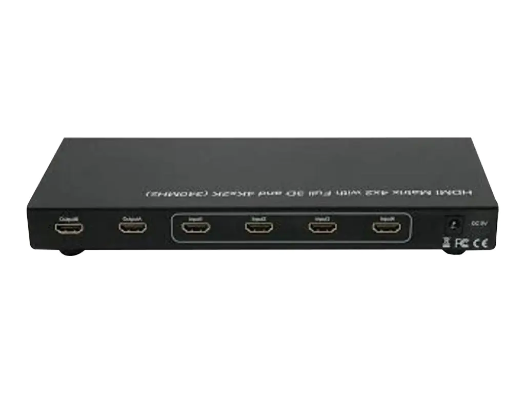 Techly Matrix HDMI 4 IN 2 OUT 4K UHD 3D - Video /Audio-Schalter