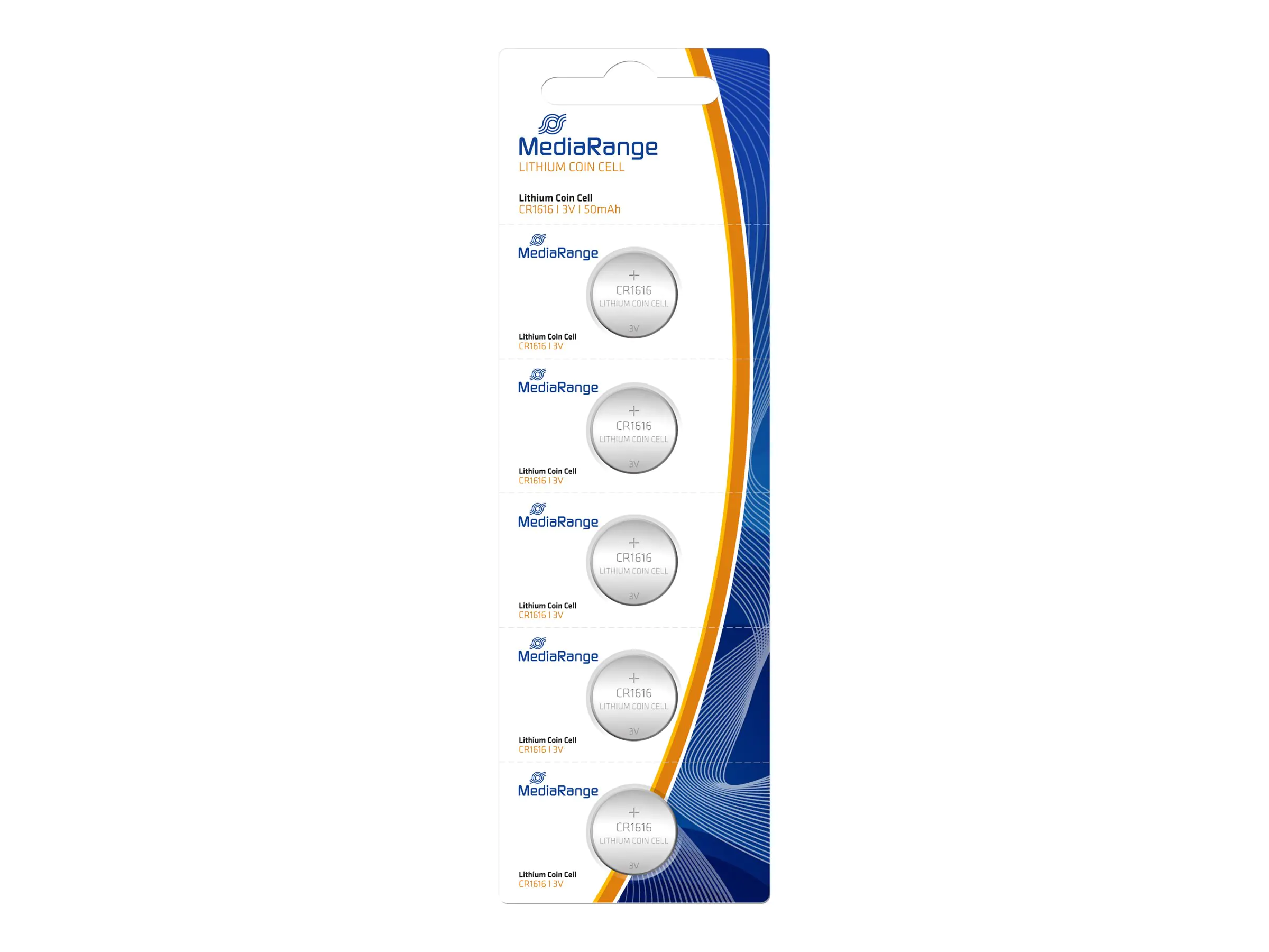 MediaRange - Batterie 5 x CR1616 - Li - 50 mAh MediaRange - Batterie 5 x CR1616 - Li - 50 mAh