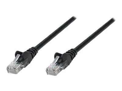 IC Intracom Intellinet Network Patch Cable, Cat5e , 1.5m, Black, CCA, U/UTP, PVC, RJ45, Gold Plated