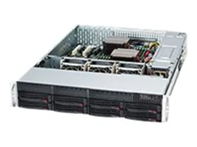 Supermicro SC825 TQC-R1K03LPB - Rack-Montage - 2U - verbessertes, erweitertes ATX - SATA/SAS - Hot-Swap 1000 Watt - Schwarz