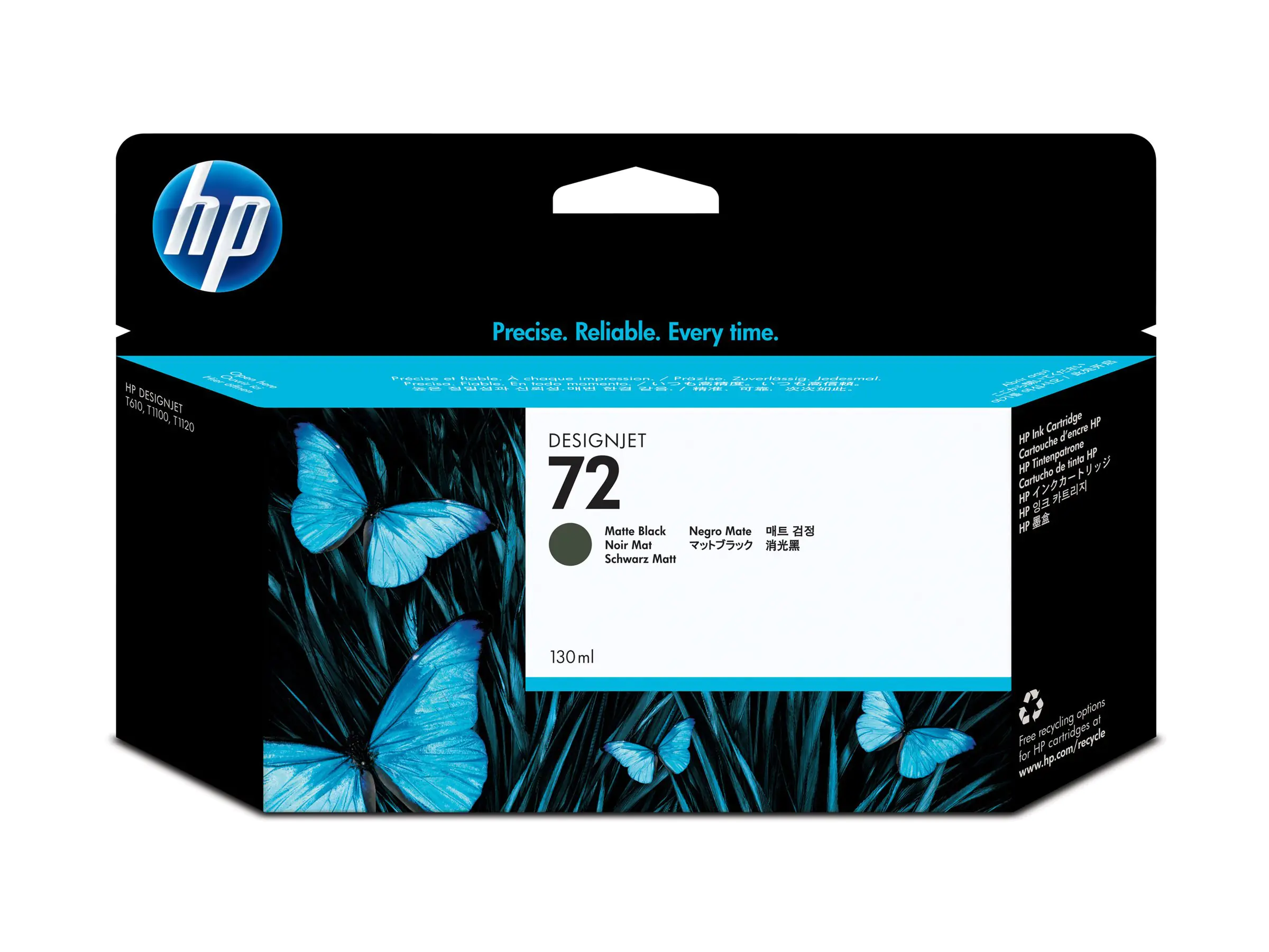 HP 72 - 130 ml - mattschwarz - original - Tintenpatrone - für DesignJet T1100, T1100ps, T1200, T1200ps, T1300, T610, T620, T770, T790