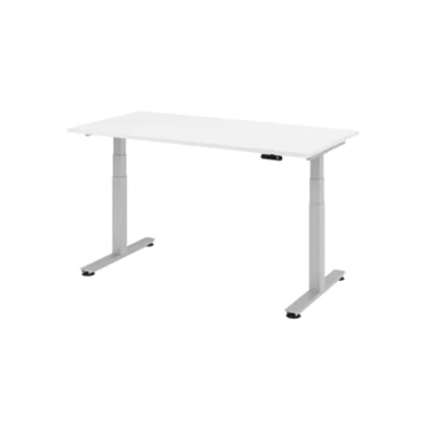 Hammerbacher elektrisch höhenverstellbarer Schreibtisch VXDSM16/W/S weiß