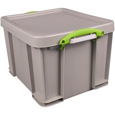 Really Useful Box Aufbewahrungsbox Recycling 52 x 31 x 44 cm (B x H x T) 42l Polypropylen, 100 % recycelt taubengrau