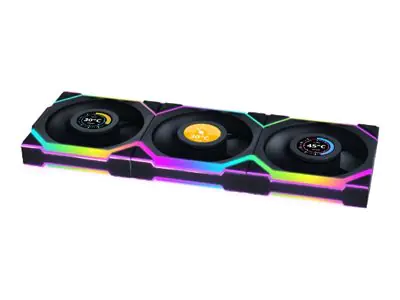 Lian Li UNI FAN SL Wireless LCD Lüfter ARGB PWM 3er-Pack inkl. Controller - 120 mm