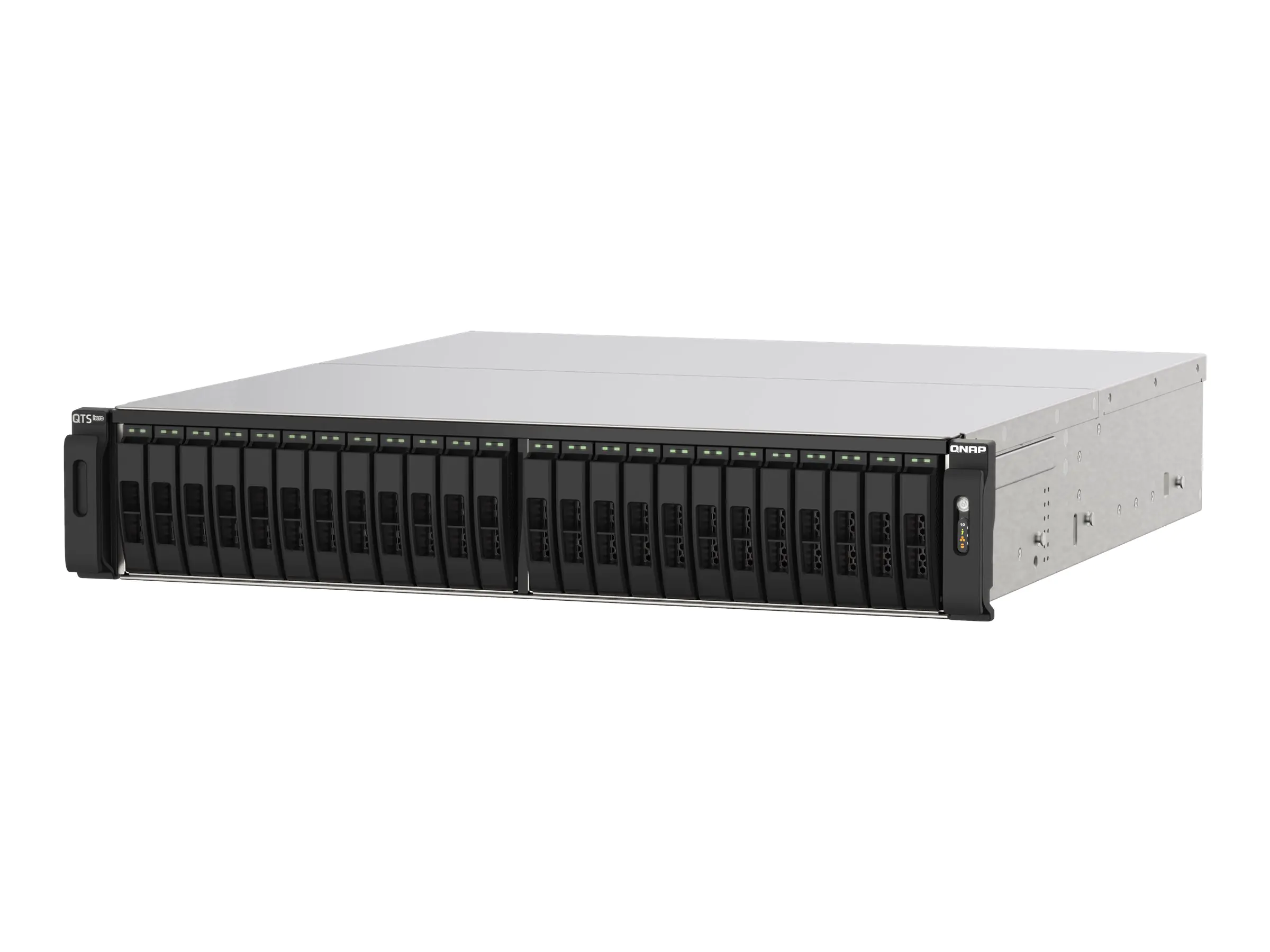 QNAP TS-H2490FU - NAS-Server - 24 Schächte - Rack - einbaufähig - PCI Express 3.0 x4 (NVMe) - RAID RAID 0, 1, 5, 6, 10, 50, 60, JBOD - RAM 128 GB - 25 Gigabit Ethernet - iSCSI Support