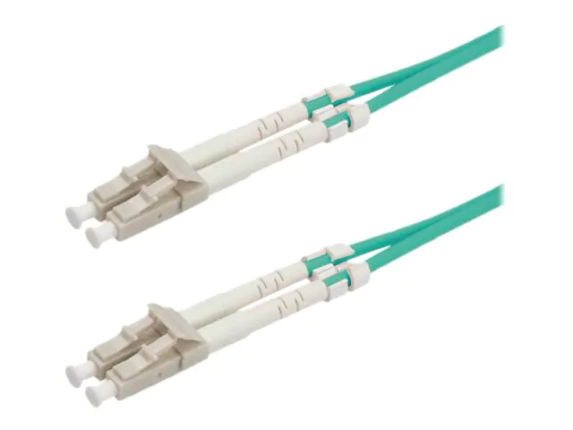 Roline - Netzwerkkabel - LC Multi-Mode (M) zu LC Multi-Mode (M) - 0.5 m - Glasfaser - 50/125 Mikrometer - OM3 - halogenfrei - Hellblau, Türkis