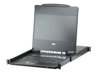 ATEN CL6708MW - KVM-Konsole mit KVM-Switch - 8 Anschlüsse - USB - Deutsch - 43.9 cm (17.3") - Rack - einbaufähig - 1920 x 1080 Full HD (1080p) @ 60 Hz - 300 cd/m² - 650:1 - 8 ms - DVI-I - 1U