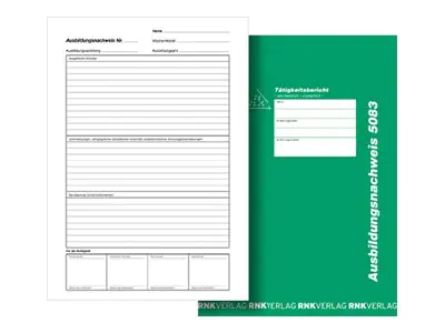 RNK Ausbildungsnachweis 5083 DIN A4 28Bl. wöchentliche Eintragung