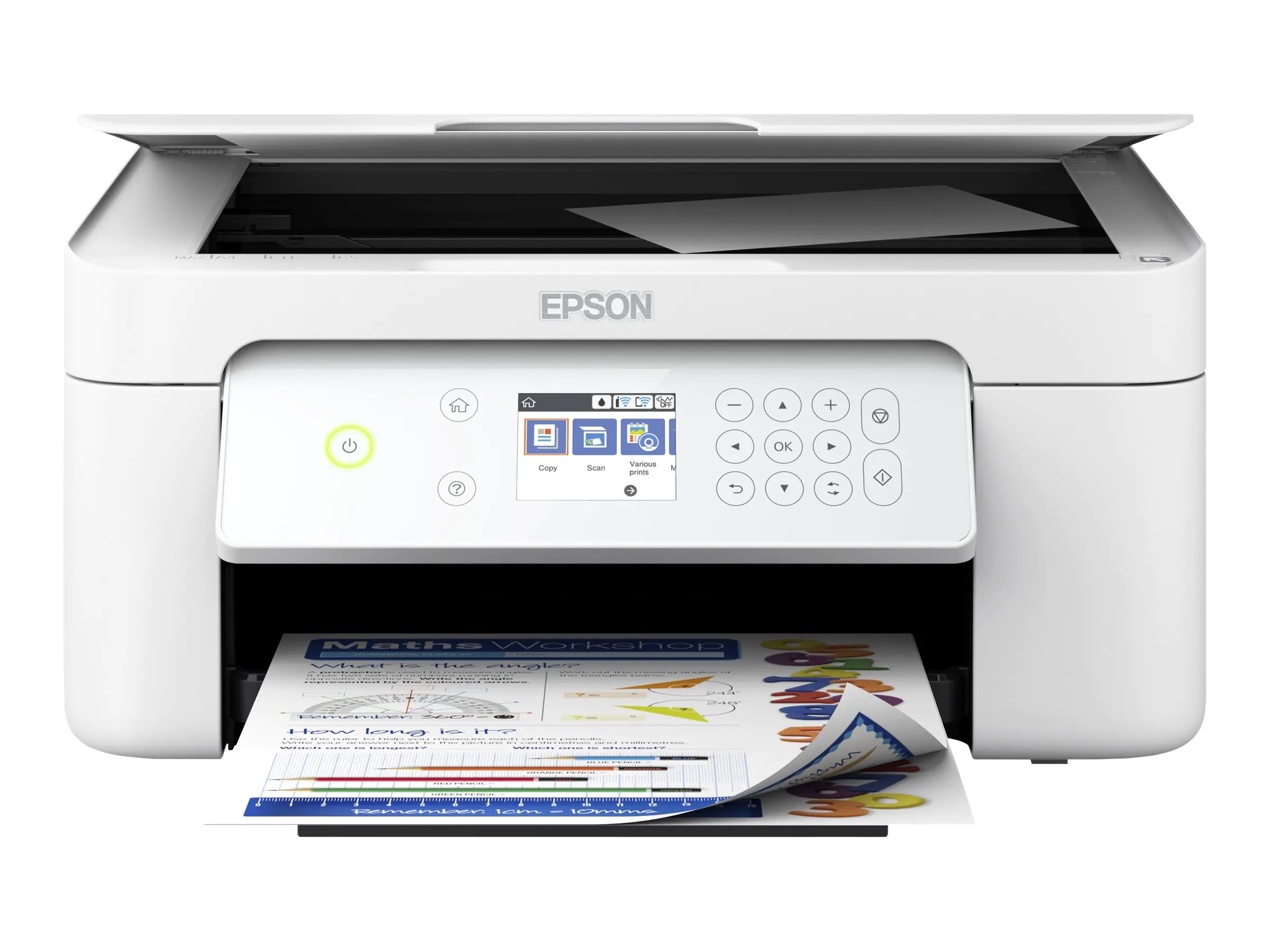 Epson Expression Home - Multifunktionsdrucker - Farbe - Tintenstrahl - Letter A (216 x 279 mm)/A4 (210 x 297 mm) (Original) - A4/Legal (Medien) - bis zu 33 Seiten/Min. (Drucken) - 100 Blatt - USB, Wi-Fi - weiß