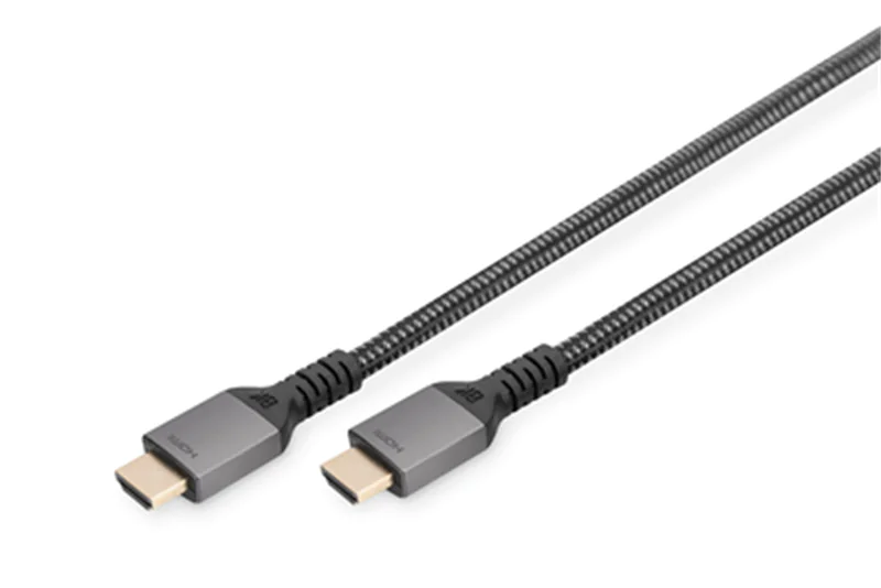 DIGITUS - Ultra High Speed - HDMI-Kabel mit Ethernet - HDMI männlich zu HDMI männlich - 2 m - Dreifachisolierung - Schwarz - unterstützt 8K 60 Hz (7680 x 4320) DIGITUS - Ultra High Speed - HDMI-Kabel mit Ethernet - HDMI männlich zu HDMI männlich - 2 m - Dreifachisolierung - Schwarz - unterstützt 8K 60 Hz (7680 x 4320)