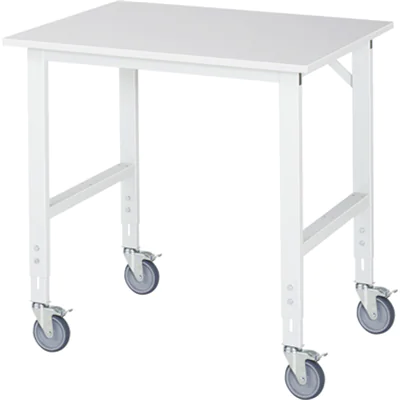 RAU Arbeitstisch Tom 1.000 x 910-1.230 x 800 mm (B x H x T) lichtgrau