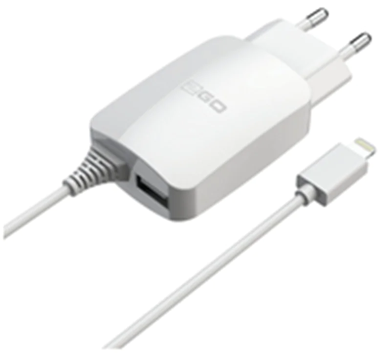 2GO Ladegerät 12W Lightning+ 1x USB Kabel 140cm weiß 797166