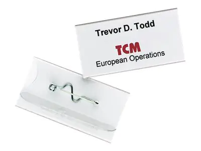 DURABLE Namensschild 800619 60x30mm Kunststoff tr 100 St./Pack.