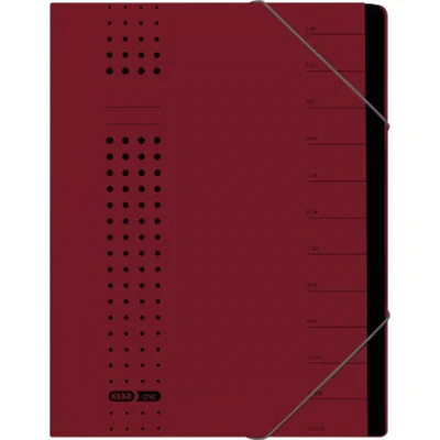 ELBA Ordnungsmappe chic 400002021 DIN A4 7Fächer Karton bordeaux ELBA Ordnungsmappe chic 400002021 DIN A4 7Fächer Karton bordeaux