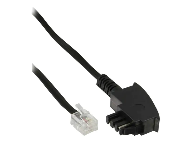 InLine - Telefonkabel - RJ-11 (M) zu TAE-F (M) - 6 m - Schwarz InLine - Telefonkabel - RJ-11 (M) zu TAE-F (M) - 6 m - Schwarz