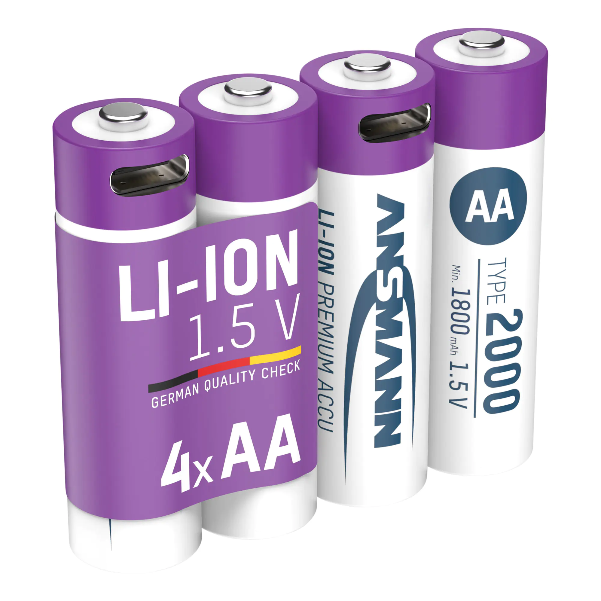 Ansmann Mignon AA -Akku Li-Ion 2000 mAh 1.5 V 4 St. Ansmann Mignon AA -Akku Li-Ion 2000 mAh 1.5 V 4 St.