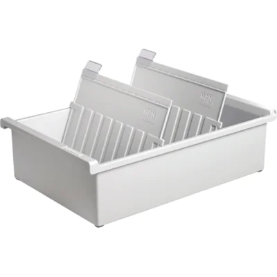 HAN Karteitrog 955-0-11 DIN A5 quer max. 1300Karten lichtgrau HAN Karteitrog 955-0-11 DIN A5 quer max. 1300Karten lichtgrau