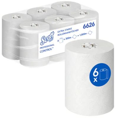 Scott Handtuchrolle Control Extra Strong 6626 300m weiß 6 Rl./Pack. Scott Handtuchrolle Control Extra Strong 6626 300m weiß 6 Rl./Pack.