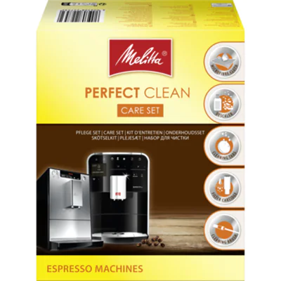 Melitta Kaffeeautomatreiniger-Set Perfect Clean Kaffeevollautomaten ANTI CALC Flüssigentkalker 250 ml, PERFECT CLEAN Reinigungstabs, PRO AQUA Wasserfilter, PERFECT CLEAN Mikrofasertuch, Reinigungspinsel Melitta Kaffeeautomatreiniger-Set Perfect Clean Kaffeevollautomaten ANTI CALC Flüssigentkalker 250 ml, PERFECT CLEAN Reinigungstabs, PRO AQUA Wasserfilter, PERFECT CLEAN Mikrofasertuch, Reinigungspinsel