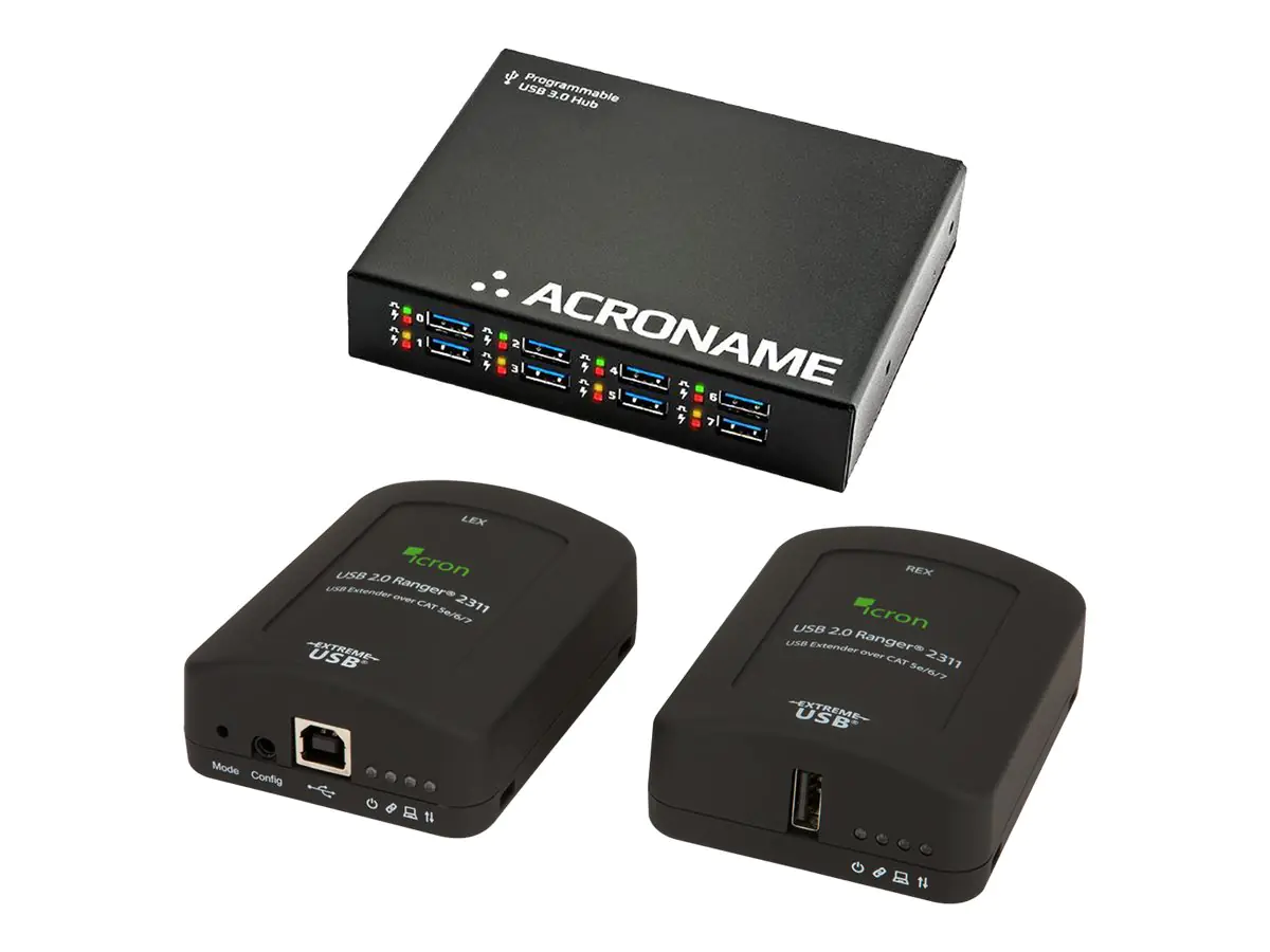 Acroname USBHub3+ - BYOD solution for Poly Studio Room Kit - Hub - 8 x USB 3.2 Gen 1 - Desktop - mit Icron USB 2.0 Ranger 2311 Acroname USBHub3+ - BYOD solution for Poly Studio Room Kit - Hub - 8 x USB 3.2 Gen 1 - Desktop - mit Icron USB 2.0 Ranger 2311