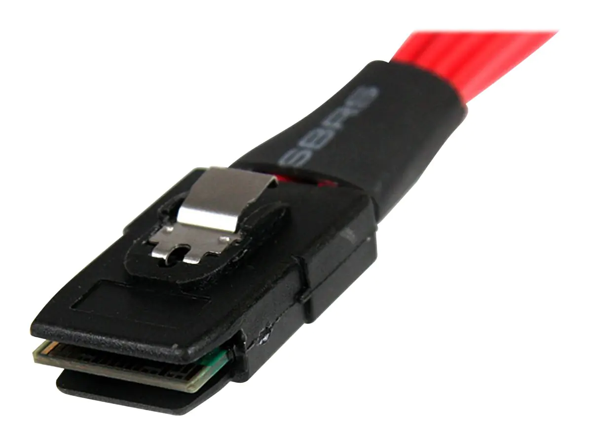 StarTech Serial ATA SCSI SAS Kabel 50cm - SFF-8087 auf 4x SATA mit Lasche - Mini SAS auf SATA Kabel 1x SFF8087 Stecker 4x S-ATA Buchse - SATA- / SAS-Kabel - Serial ATA 150/300/600 - 4-Lane - SATA (R) zu 36 PIN 4iMini MultiLane (S) - 50 cm - eingerastet -