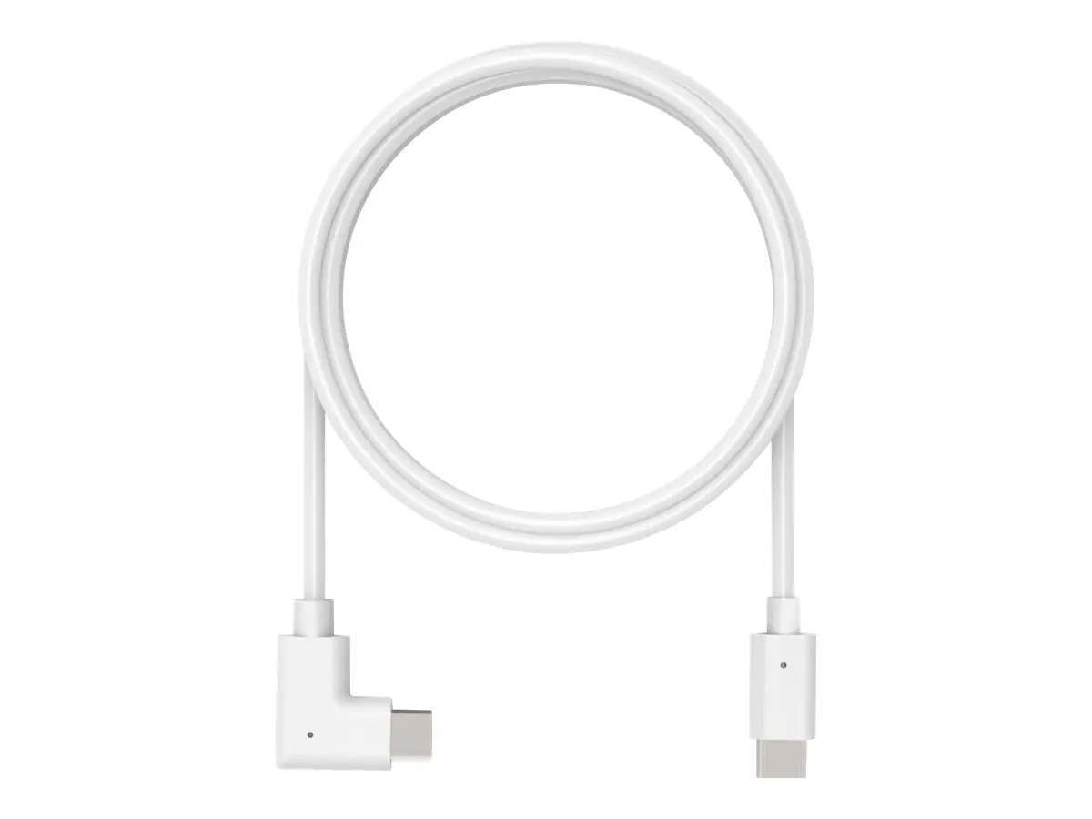 Compulocks 6ft Charge & Data USB-C to USB-C 90-Degree Cable Right Angle - USB-Kabel - 24 pin USB-C (M) gerade zu 24 pin USB-C (M) nach rechts abgewinkelt - 1.83 m - weiß - für Compulocks BrandMe, Space Flex, Space Kiosk, Space Rail, Space Reach, Space Ris